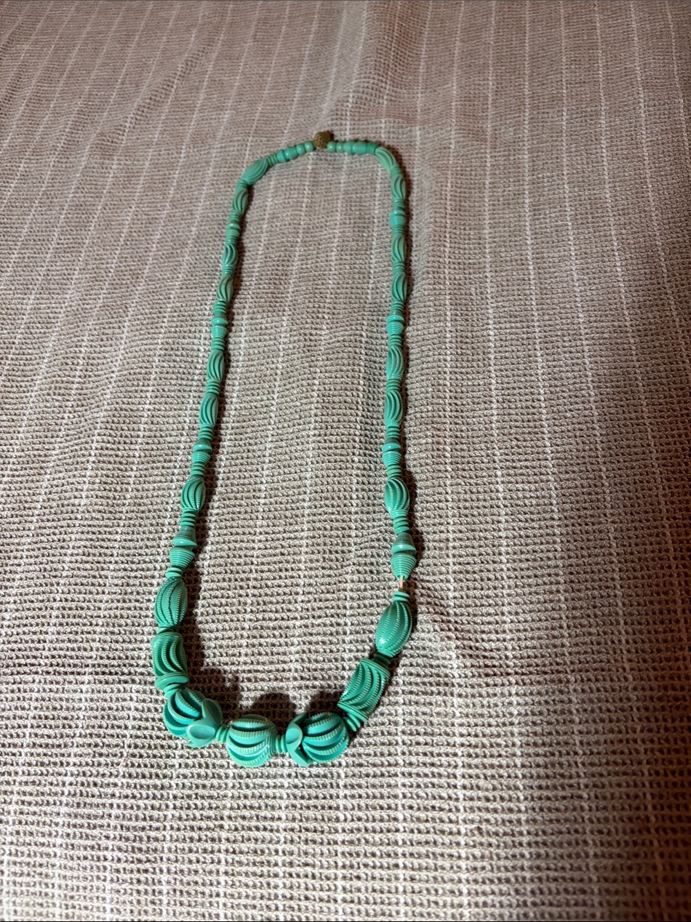 Turquoise Bakelite Beaded Statement Necklace - Women Jewelry